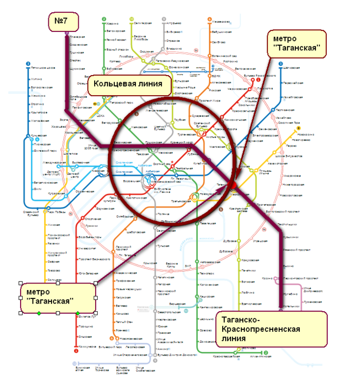 Схема метро котельники тульская