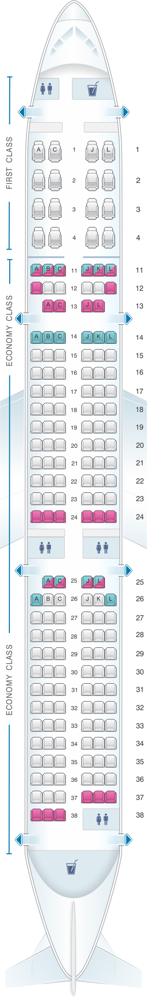 A321 схема салона s7