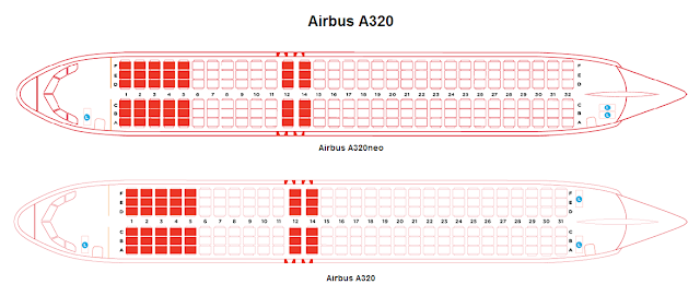 Airbus a320 схема салона уральские авиалинии