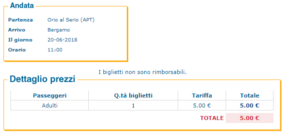 Автобус из Аэропорта Orio Al Serio в Бергамо