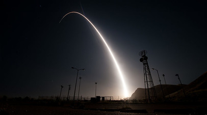 Запуск межконтинентальной баллистической ракеты Global Strike Command Minuteman III