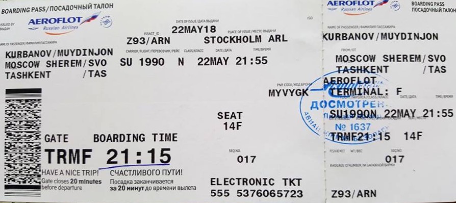 билеты на самолет оренбург ташкент цена