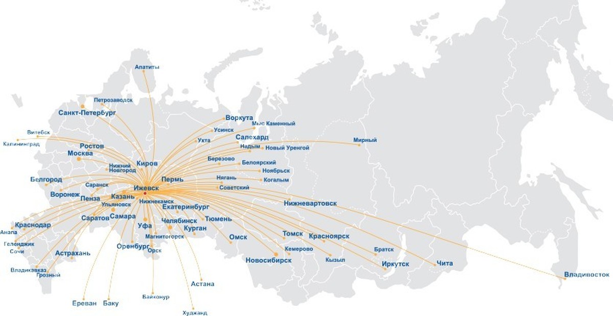 Карта полетов самолетов россии