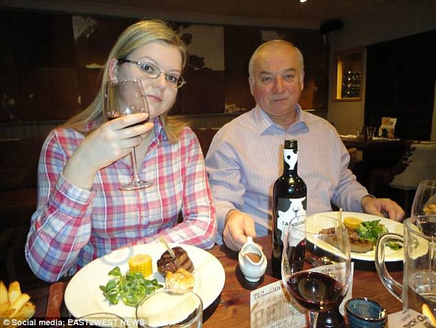 Sergei Skripal with his daughter Yulia before they were poisoned in Salisbury