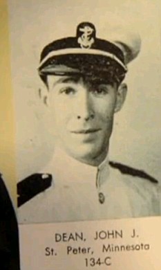 War hero: Pilot John J Dean was flying with Jimmy Browne when their flight disappeared