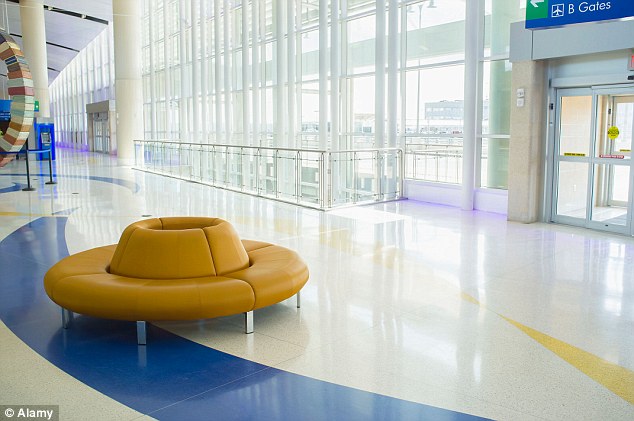 A seating area in San Antonio International Airport