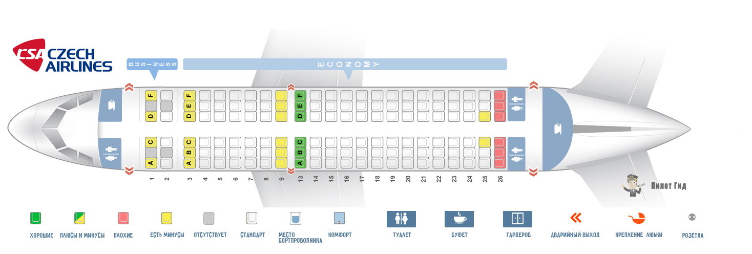 Расположение кресел в аэробусе 321