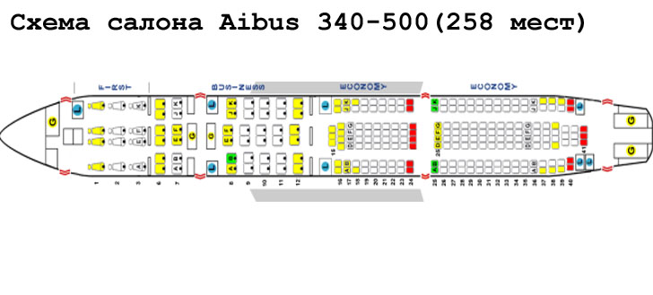 Схема салона аэробус а330 ай флай