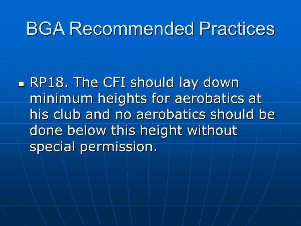 BGA Recommended Practices RP18.