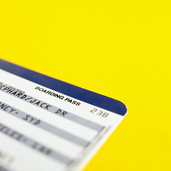 Tickets and boarding passes contain many codes and abbreviations.