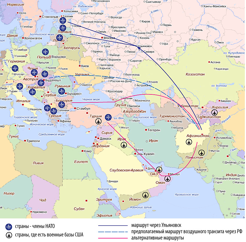 Карта базы нато вокруг россии карта