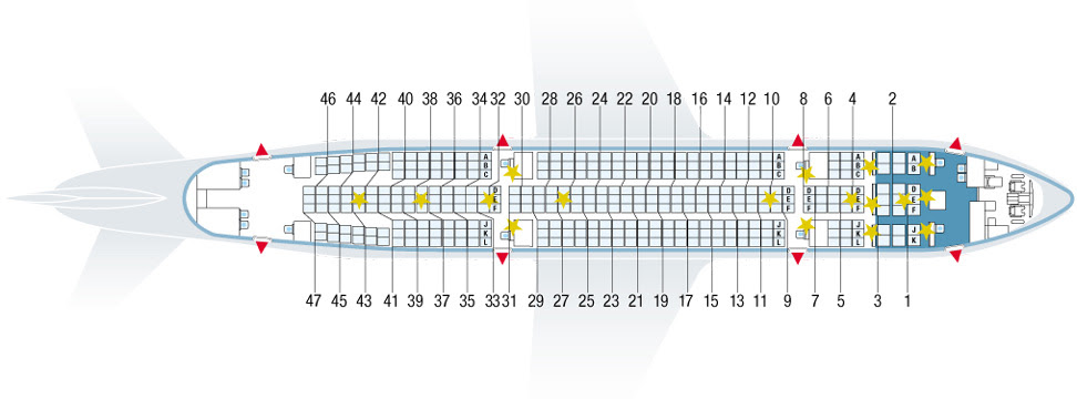 Airbus a332 схема салона