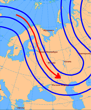 Откуда циклон в москве. Ныряющий циклон. Куда идет циклон из Москвы.