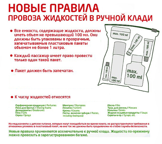 Как провозить жидкости в ручной клади Как провозить жидкости