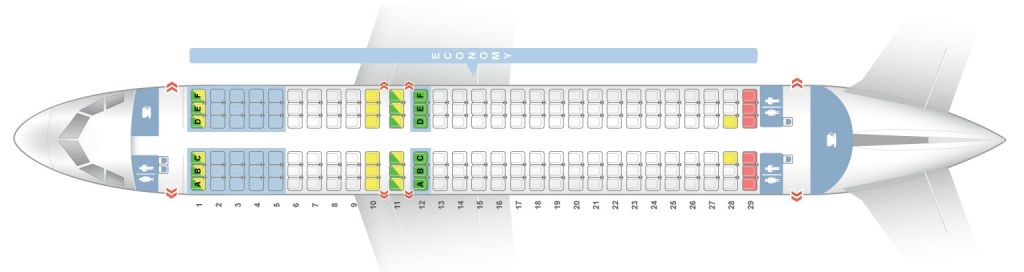 Самолет Airbus A320neo: нумерация мест в салоне, схема посадочных мест, лучшие места