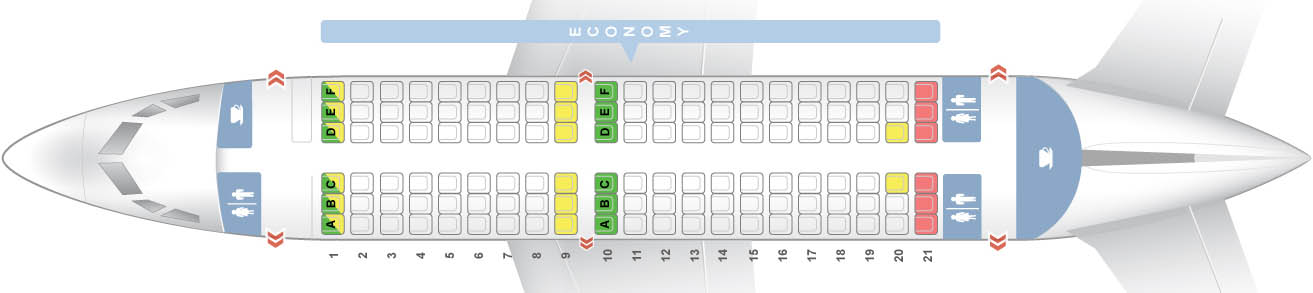 Самолет Боинг 737-500: нумерация мест в салоне, схема посадочных мест, лучшие места