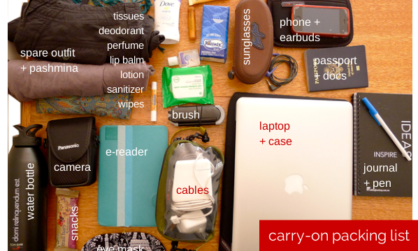 carry on packing list