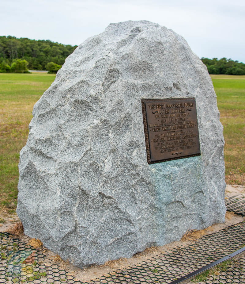 Wright Brothers National Memorial 1st flight path marker