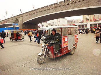 Illegal Tricycle outside Railway Station